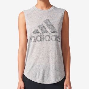 ADIDAS. Women’s. Grey and White. Tank Top. Size M.